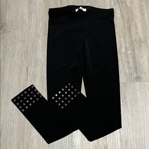 Costa Blanca Black Leggings with Silver Accents